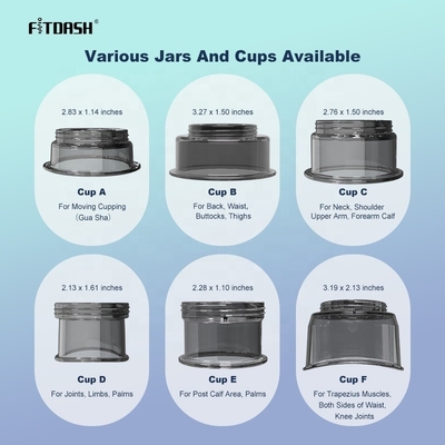 ABS PC Fitdash Combinação recarregável Multi Função Smart Cupping Electric Cups Terapia
