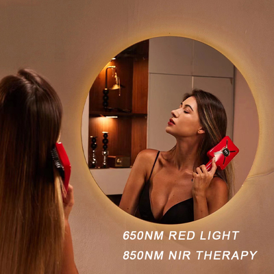 Fitdash Recarregável Terapia de Luz Vermelha EMS Massagem da Cabeça Escalpe Escova Pincel de Cuidado do Cabelo