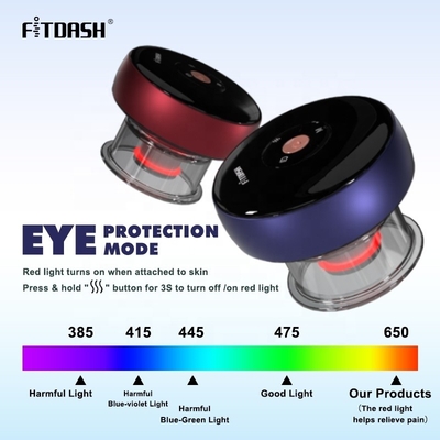 Fitdash ABS PC Massageador Elétrico Cupping com suporte OEM / ODM e terapia de luz vermelha