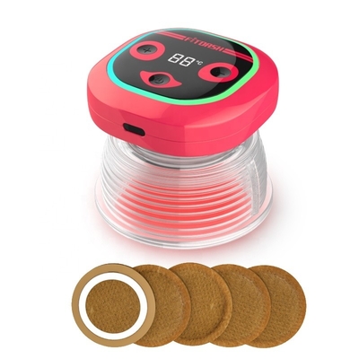 Dispositivo duplo de cupping de silicone macio com terapia de aquecimento sem fogo ferramenta de massagem indolor