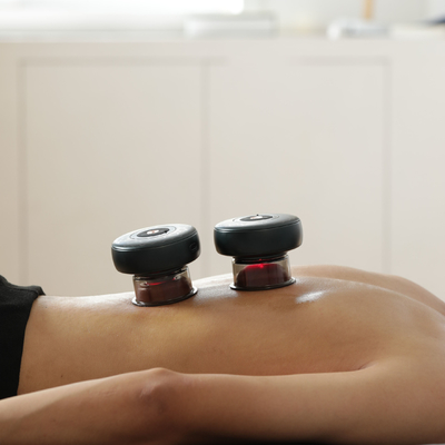 Massageador de ventosas inteligentes Vaso elétrico de vácuo Luz vermelha Ventosas terapêuticas Massagem de ventosas