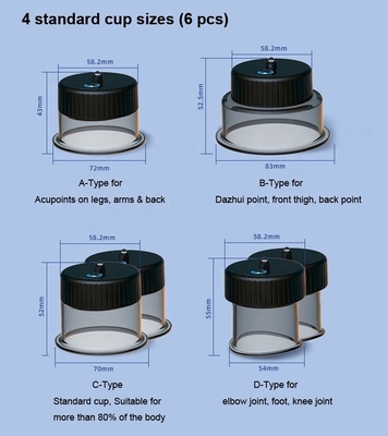 Massagista de Cupping Inteligente com Carregamento USB Força de Sucção Cerca de -10kPa -60kPa