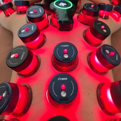 Equipamento de Massagem Profissional 650nm Luz Vermelha Dispositivo Elétrico de Terapia de Cupping Rítmico
