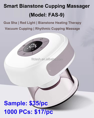 ABS Fitdash aquecido Gua Sha raspagem massagem Cupping terapia conjunto com terapia de luz vermelha