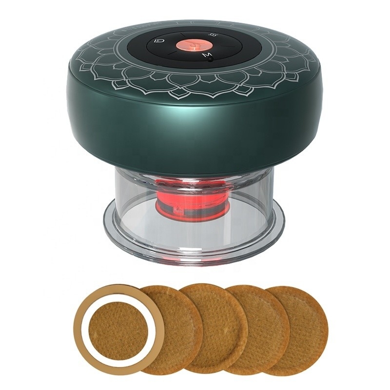 Tamanho do produto 94*94*72mm Massagista de terapia de ventosas com ventosas Hijama chinesas e luz vermelha