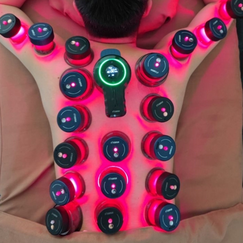 6 Taças de tamanho e Máquina de terapia de vácuo de controle remoto para função de botão de alívio da dor