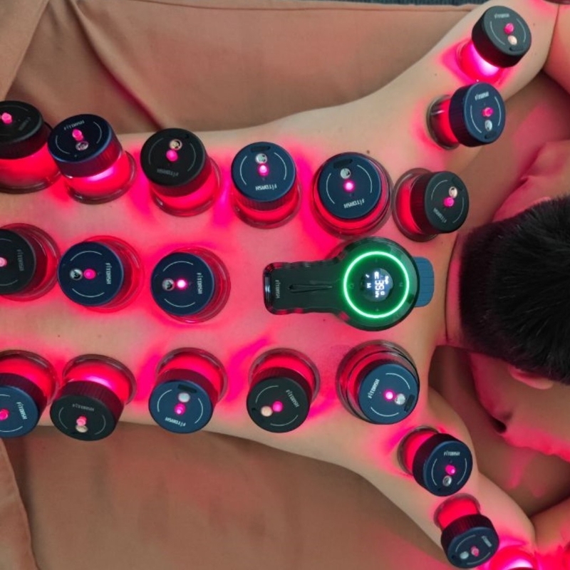 Potente Fitdash Máquina de Terapia de Cupping de vácuo 650nm Luz Vermelha para aliviar a dor corporal